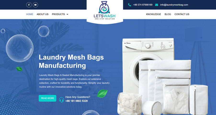 WordPress Website Development for LaundryMeshBag